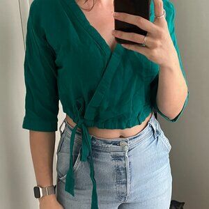 UO Linen Crossbody Crop top